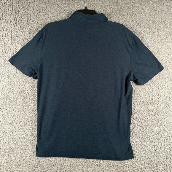 Vuori Strato Tech Polo Shirt Men's L Blue Knit Stretch Casual‎ Performance Golf - Picture 4 of 8